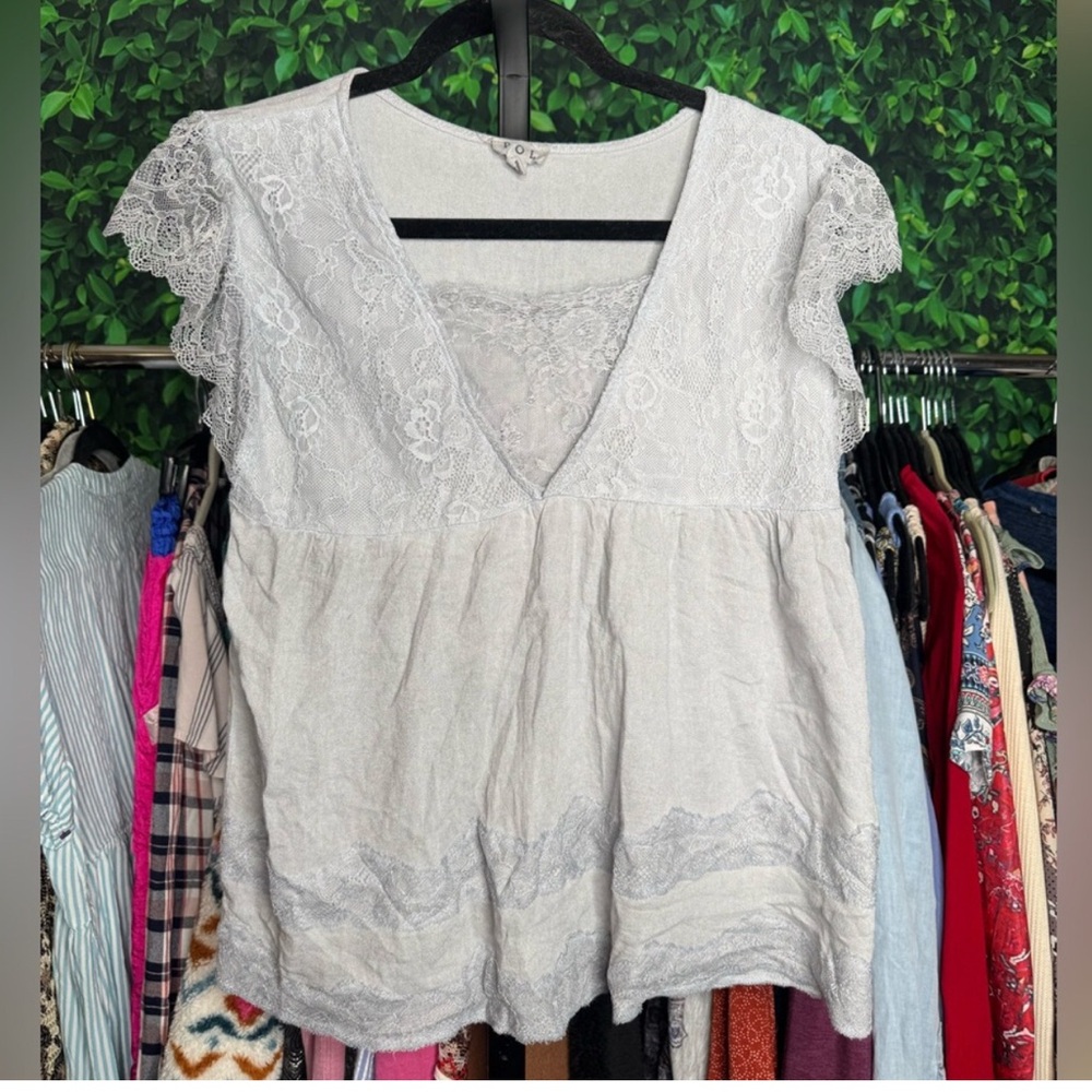 POL Light Gray Casual Top